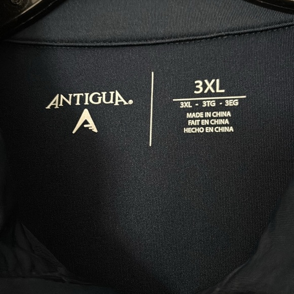Men's Antigua Navy/Gray Chicago Bears Big & Tall Quarter-Zip Pullover 3XL - Picture 3 of 5